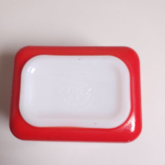 Vintage Pyrex Red Refrigerator Dish 501-B 1.5 Cup 501C Glass Lid Mid-Century - Picture 10 of 16